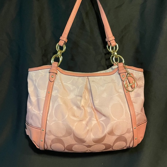 Coach Ombre Alexandra leather canvas bag F22527 - Picture 9 of 14